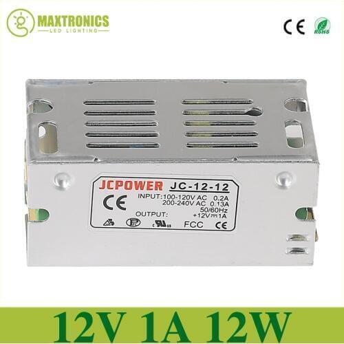 Wholesale price Best quality 12V 1A 12W Switching Power Supply Driver for LED Strip AC 100-240V Input to DC 12V