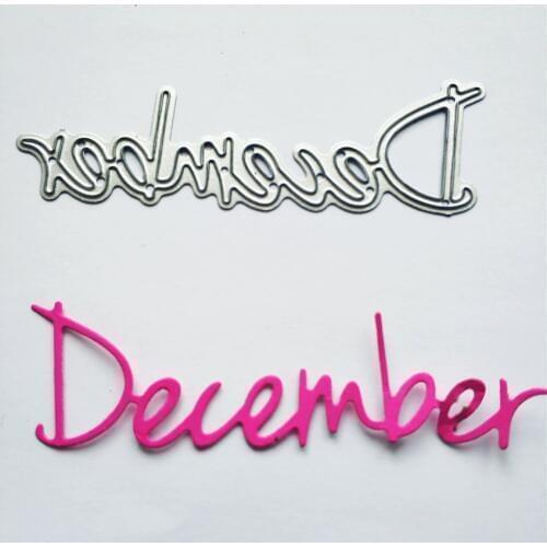 Wholesale die Cutting dies Literal December metal craft paper die Scrapbooking/DIY Embossing mould cards