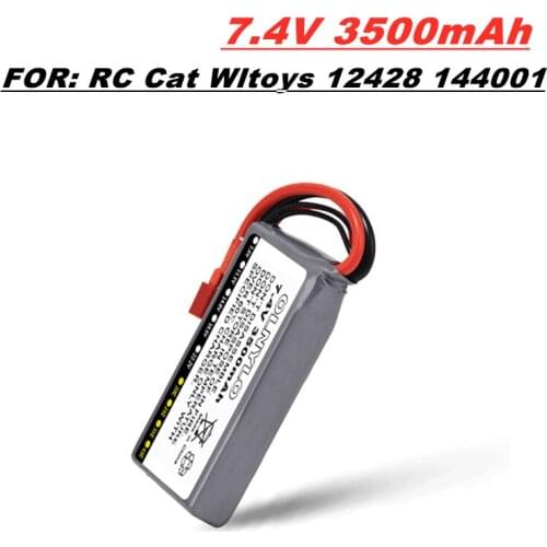 Original Wltoys 144001 RC Car Lipo Battery 7.4V 3500mAh Max 60C For Wltoys 12428 12423 RC Car Upgrade part For Wltoys 144001 Q39