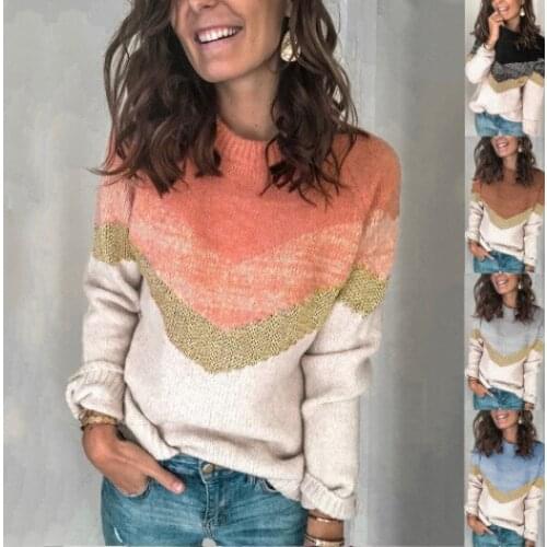 Autumn and Winter Solid Color Urban Casual Knit Fashion Style Slim Pullover Round Neck Bottoming Sweaters