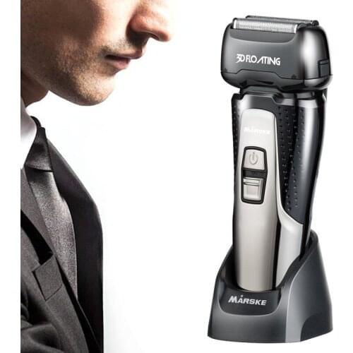 MARSKE Professional 2 Heads Electric Shaver Hign Speed Motor Shaver USB Rechargeable Waterproof Hair Trimmer Face Care Razor