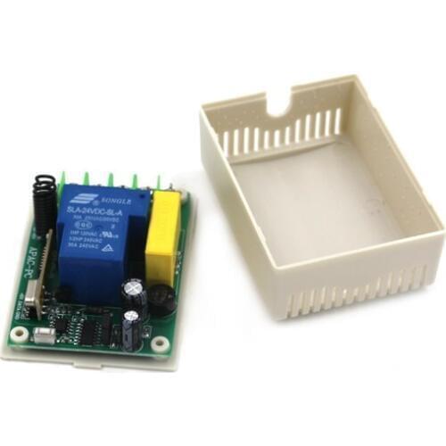 Best quality AC 220V 30A Relay Receiver Remote Control Switch learning code Smart Home Receiver Light Lamp 315/433mhz With Case