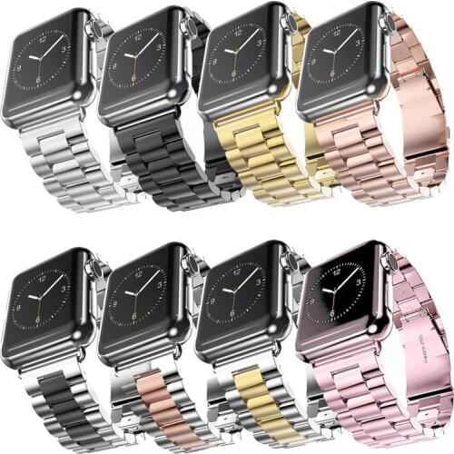 Stainless Steel Band For Apple Watch Series 6 5 4 3 2 Strap 40mm 44mm Bracelet Strap Adapter for iWatch series se 3 4 38mm 42mm