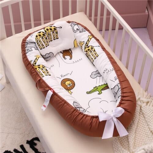 Removable Baby Cot Nest Bed Toddler Protect Cradle Cushion Bumper Travel Crib Newborn cotton Cradle YHM046