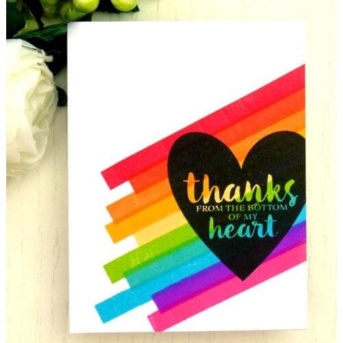 Thanks Heart Transparent Clear Silicone Stamp/Seal for DIY Scrapbooking/Photo Album Decorative Card Making Clear Stamps 3x4inch