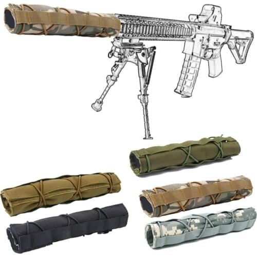 Tactical Rifle Sinper Suppressor Cover Holder Protective Cap Cloth Nylon Hunting Gun Accessories and Equipment