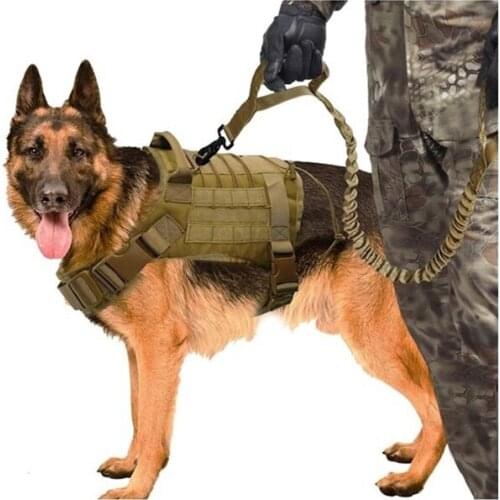 Tactical Dog Harness Vest Military K9 Working Dog Clothes Harness Nylon Molle Dog Vest For Medium Large Dogs German Shepherd