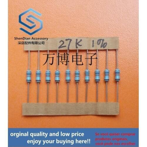 30pcs only orginal new RIVER (Dahe) fever resistance copper foot 1% 1/4W 0.25W 27K can pay