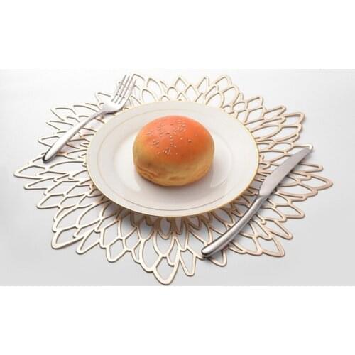 Flower Hollow Mesh Net Coaster Table Mat Anti-Slip Insulated Pad Coaster Bowl Place Mat Kitchen Placemat Dining Table Mats