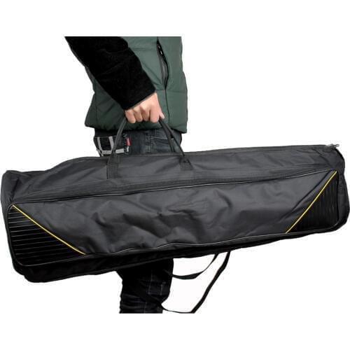 600D Water-resistant Trombone Gig Bag Oxford Cloth Backpack Adjustable Shoulder Straps Pocket 5mm Cotton Padded for Alto/Tenor