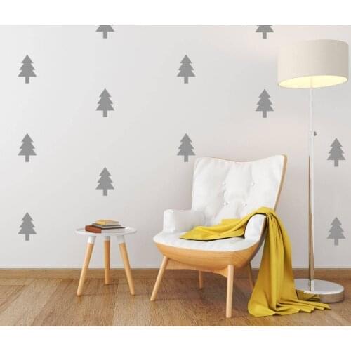 YOYOYU Art Festival Pine Tree Pattern Wall Decal Christmas Wall Sticker Kids Nursery Bedroom Decor Mural GY68