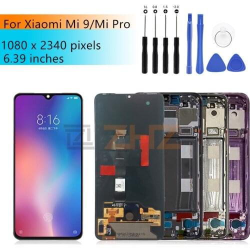 Super Amoled LCD For xiaomi Mi 9 Display Mi9 Pro with frame LCD Display Touch Screen digitizer Assembly For xiaomi 9 display