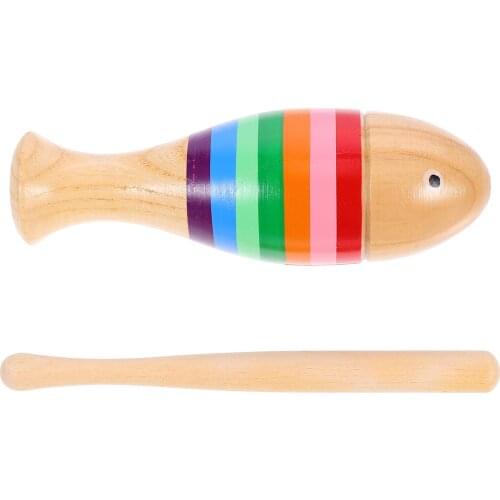 1 Set Portable Chic Fish Shape Percussion Musical Instrument Early Education Toy