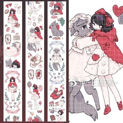 1 Loop Little Red Hood Washi Tape Pet Marriage Wedding Collage
