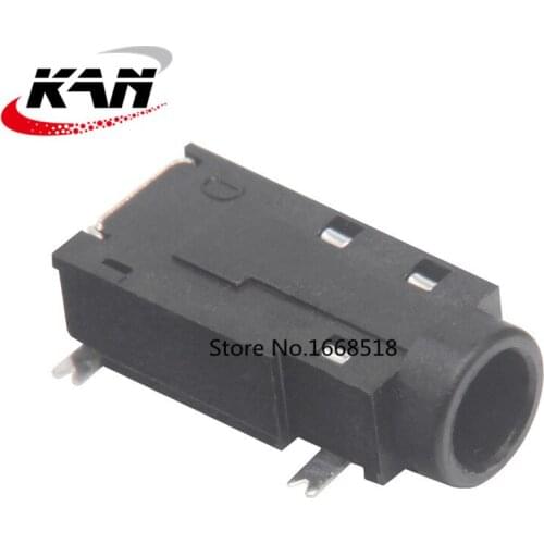 10PCS Pj-381 Double Columns 3.5 Earphone Jack 5pin Paster 1fixed Pin Jack For Micro Usb Power Socket