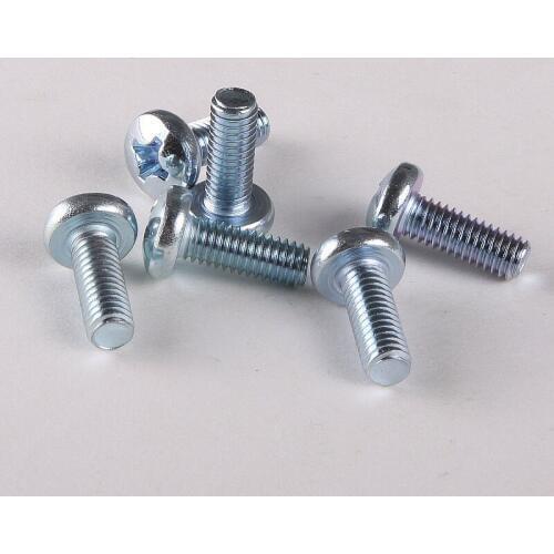 10PCS Cross Recessed Pan Head Screws, Round Head Machine Screws, Round Head Screws M5 * 55