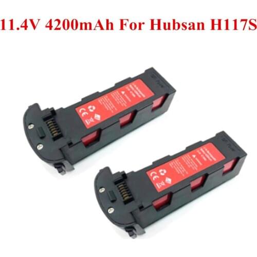 11.4v 4200mAh Battery for Hubsan H117S Zino GPS RC FPV Racing Camera Drones Quadcopter Parts 11.4V Battery 2pcs