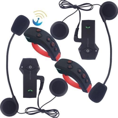2pcs Freedconn BT Headset Motorcycle Helmet Bluetooth Intercom Interphone with Remote Control FreedConn(Colo-RC) High Quality