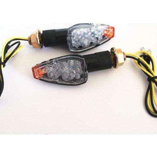 2x Motorcycle LED Turn Signal Lamp Light Indicator Blinker Amber Light Dual Sport Dirt Pit Street Bike ATV
