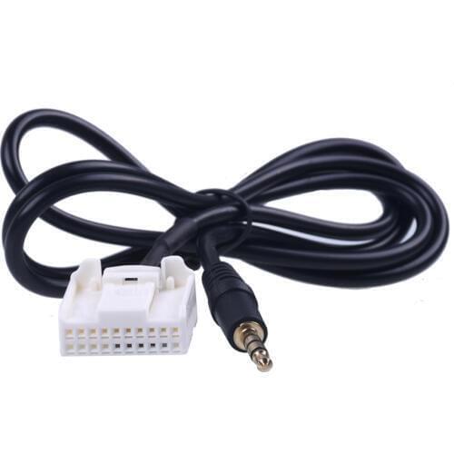 3.5mm 20pin AUX Audio Music AUX Cable Input Adapter For Toyota Camry Corolla Reiz RAV4 Highlander
