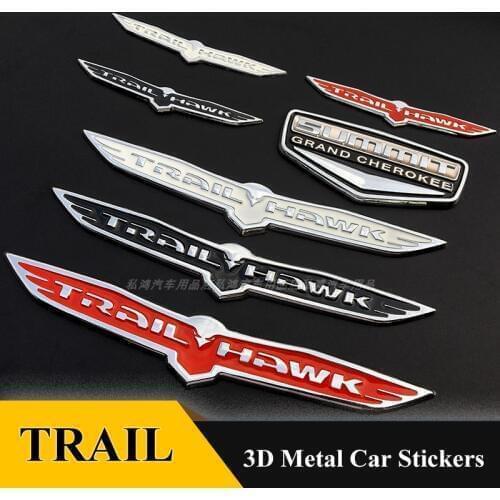 3D Metal Trail Hawk Emblem Summit Badge Stickers Car Styling for RAM 2500 3500 Jeep Grand Cherokee Dodge Challenger Compass