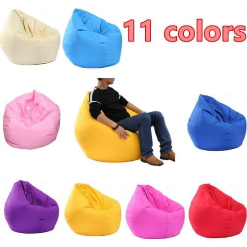 60x65cm Large Small Lazy Sofas Cover Chairs without Filler Linen Cloth Lounger Seat Bean Bag Pouf Puff Couch Tatami Living Room