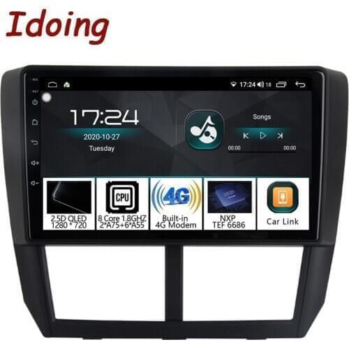 Idoing 1Din 9"Car Radio GPS Multimedia Player Android Auto For Subaru Forester WRX 2008-2014 4G+64G QLED Navigation Head Unit