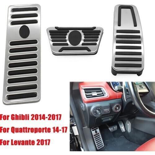 Car For Maserati Ghibli Levante Quattroporte Gas Fuel Brake Footrest Pedal Plate Pad Cover Stainless Steel 2014 2015 2016 2017