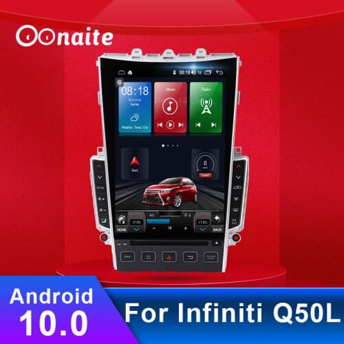 Oonaite For Infiniti Q50L 2015-2019 Android 10 4G Vertical Screen GPS Navigation Car Multimedia Player Headunit Radio Recorder