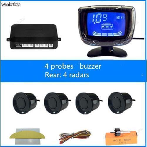 Car reversing radar 4 6 8 probe live voice buzzer crescent screen LCD screen image CD50 Q04