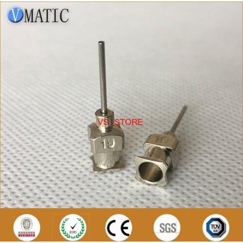 Free Shipping 0.5 Inch Tip Length 19G All Metal Tips Blunt Stainless Steel 12Pcs Dispensing Syringe Needle Tips 1/2 Inch