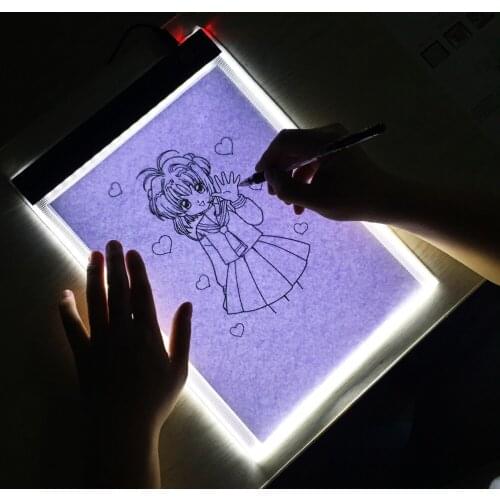 Kids Learn Toys LED Light Copy Painting board A4 Ultrathin 3.5mm Dimmable montessori Educational Toys for write drawing lovers