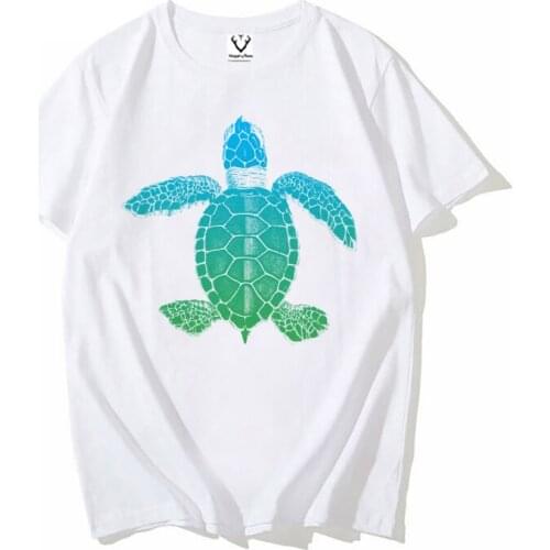 Summer Mens Fashion Ocean Sea Colorful Turtle Printed T-Shirt Short Sleeve Popular Design Tops Novelty tshirt unisex streetwear