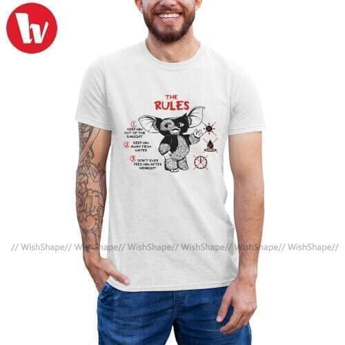Gizmo T Shirt Gremlins T-Shirt Print Short Sleeve Tee Shirt Oversized Cute Casual 100 Cotton Man Tshirt