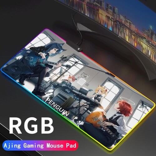 Custom DIY Pattern Anime Arknights Gaming RGB MousePad Large Locking Edge Speed Gamer LED Mouse Pad Soft Laptop Mat