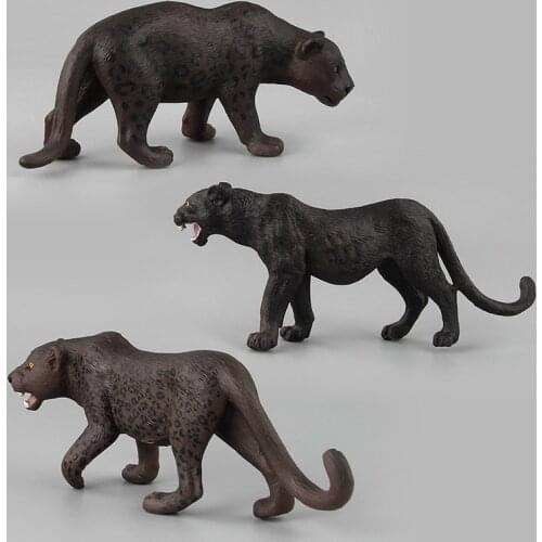 Simulation Animal Model Toy Black Panther Model Toy Jungle Leopard Decoration Model Gift Wildlife Toy Educational Animal Model
