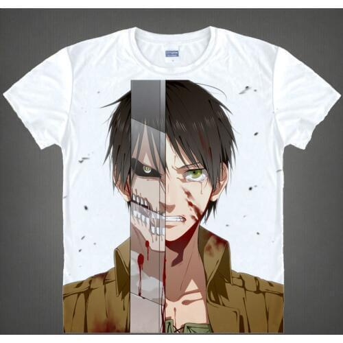 Japanese anime Attack On Titan Giant t-shirt scouting legion clothes shingeki no kyojin tee shirt short-sleeve T shirt
