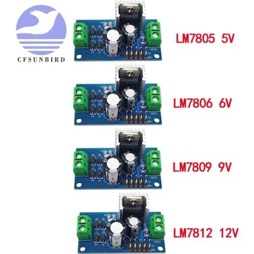 LM7805 LM7809 LM7812 DC/AC Three Terminal Voltage Regulator Power Supply Module 5V 9V 12V Output Max 1.2A LM7806 6V