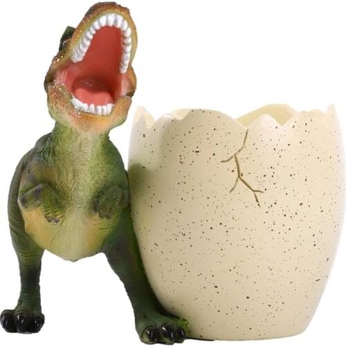 Cartoon 3D Dinosaur Desk Pen Holder Multi-purpose Student Pen Holder Desktop Stationery Organizer Holder for Office Home