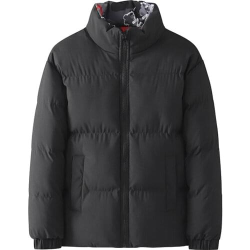 2021 New Double-sided Parkas Coats Men Thick Warm Winter Jacket Casual Parka Outwear Waterproof Stand Collar Coat Male Clothing