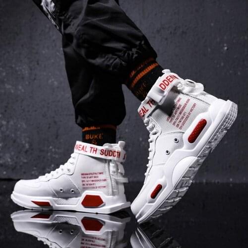 Mens Skateboarding Shoes Male messi breathable Shoe High-top Comfortable Sports Outdoor Non-slip Sneakers White Chaussure Homme