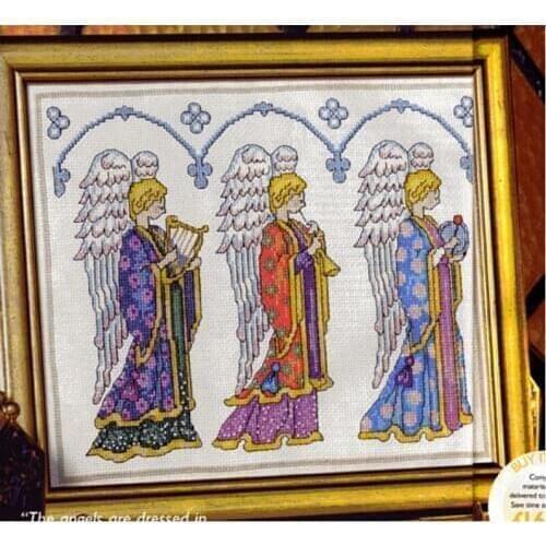 Angel Counted 14CT Cross Stitch DIY New Dimension Cross Stitch Kits for Embroidery Needlework Crafts cartoon room