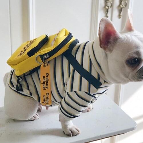 Pet Dog Clothes Spring Autumn Pup Dogs Sweatshirt With Backpack Pet Clothes Dogs Sweater Puppy Bags Pet Carring Bags