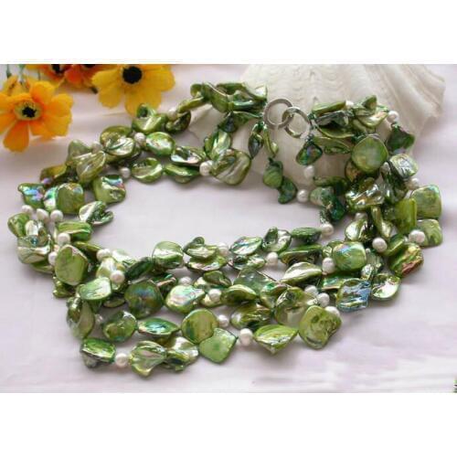 Amazing Pearl Jewellery,4Rows 20inches Multicolor Shell 100% Real Natural Freshwater Pearl Necklace,Fashion Women Birthday Gift