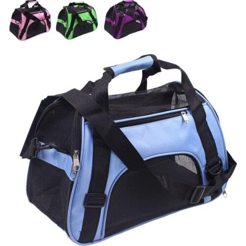 Pet Bag Pink Dog Carrier Bags Soft-sided Carriers Portable Blue Cat Carrier Outgoing Travel Breathable Pets Handbag