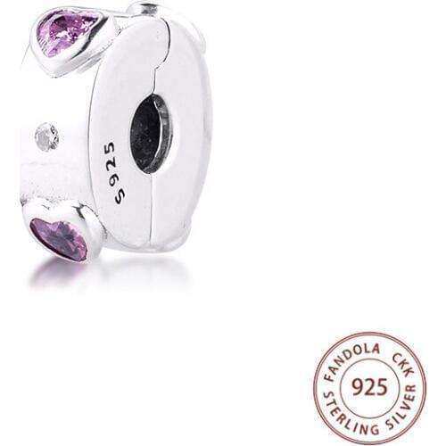 Authentic 925 Sterling Silver Explosion of Love Clip Charms Fits Original Bracelet DIY Spacer Beads for Jewelry Making Bijoux