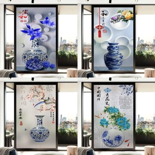 Custom static glue-free frosted glass sticker light-transmitting opaque bathroom bathroom living room window shading film