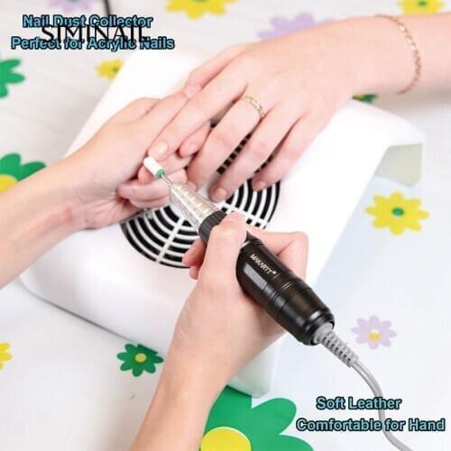 23W Portable Nail Dust Collector Machine Suction Vacuum Cleaner with 3 Dust Collector Bags Manicure for Collecting Clean 2700RPM