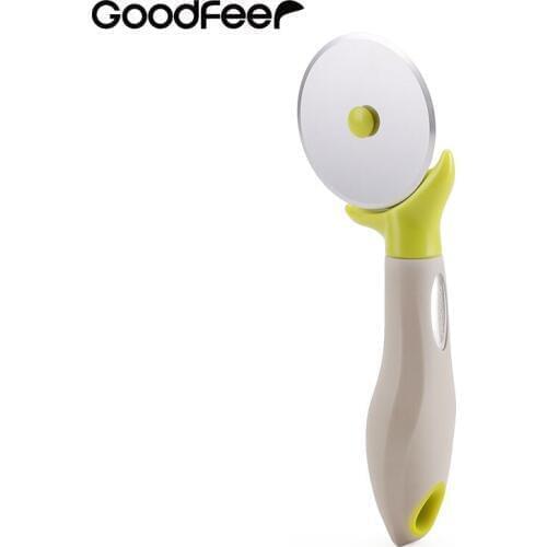 Stainless Steel Pizza Cutter Rolling Wheels Handheld Pastry Cake Pizza Knife Stone Dough Roller Kitchen Gadgets Tools Goodfeer