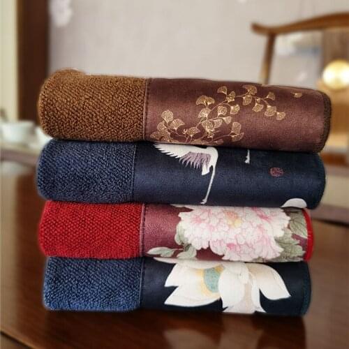 Napkins Painted Tea Towel Tea Cloth Cotton Linen Thickened Absorbent Tea Ceremony Accessories Tea Set Special Rag Zen High